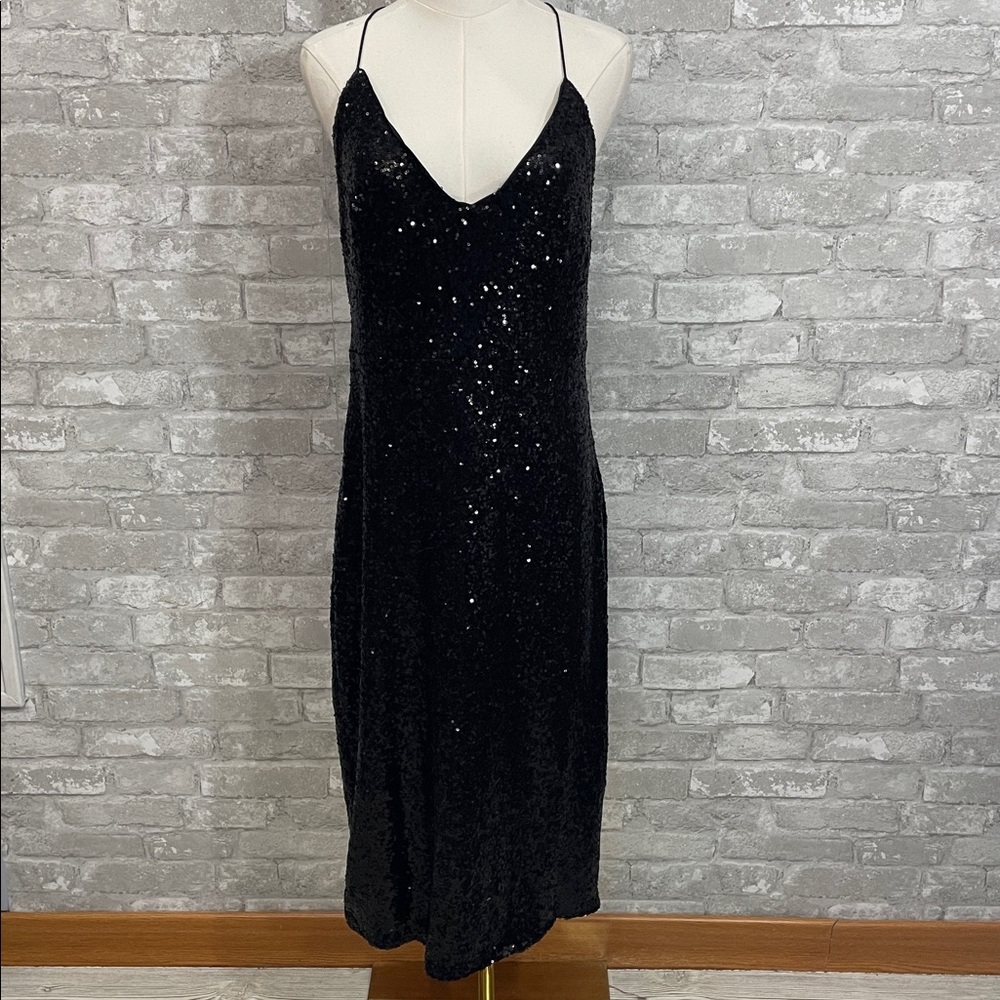 Club L London Black Sequin Dress